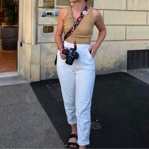 Cole Haan black leather flat sandals size 7.5